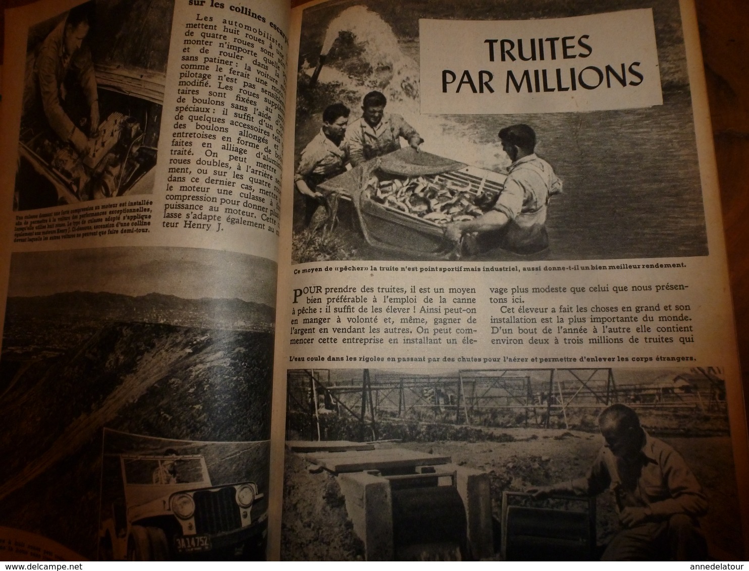 1953 MÉCANIQUE POPULAIRE: Se préparer pour autre planète;Pêche à l'arc; Truites par millions; Découpage des toles; etc