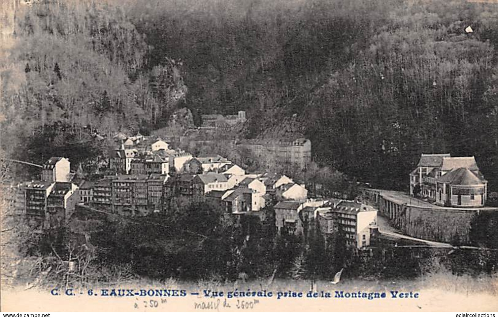 Eaux Bonnes       64          Vue Générale Prise De La Montagne Verte    (voir Scan) - Eaux Bonnes