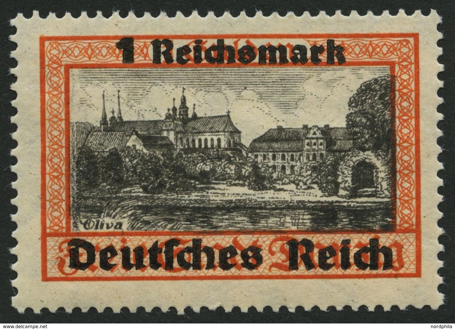 Dt. Reich 728xI **, 1938, 1 RM Danzig Mit Abart Doppelprägung Im Wort Oliva, Pracht, R!, Mi. 500.- - Andere & Zonder Classificatie