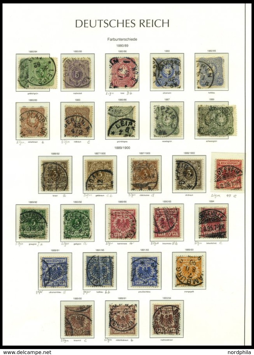 SAMMLUNGEN O, 1872-1918, Fast Nur Gestempelte Saubere Sammlung Dt. Reich Im Leuchtturm Falzlosalbum Mit Zahlreichen Gute - Used Stamps