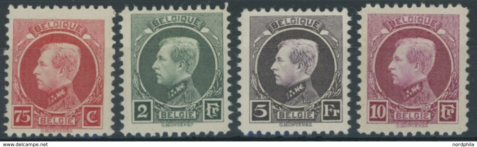 BELGIEN 181-84 **, 1922/3, König Albert I, Postfrischer Prachtsatz, Mi. 60.- - Other & Unclassified