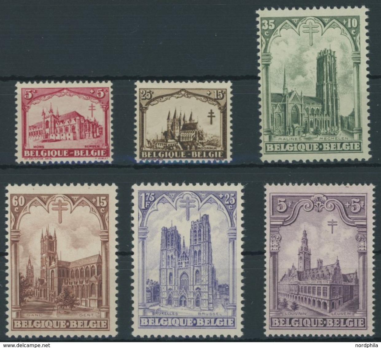 BELGIEN 244-49 **, 1928, Kathedralen, Postfrischer Prachtsatz, Mi. 100.- - Otros & Sin Clasificación