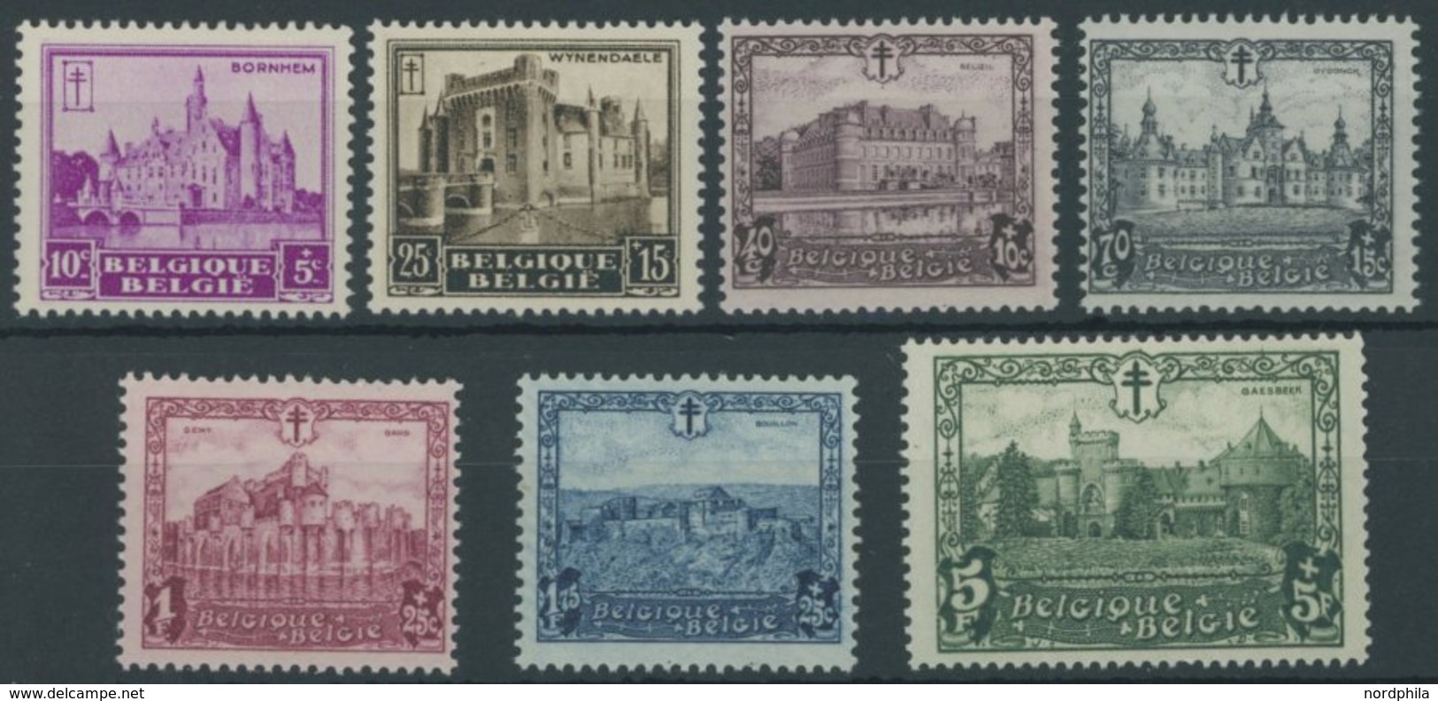 BELGIEN 291-97 **, 1930, Burgen Und Schlösser, Postfrischer Prachtsatz, Mi. 160.- - Otros & Sin Clasificación