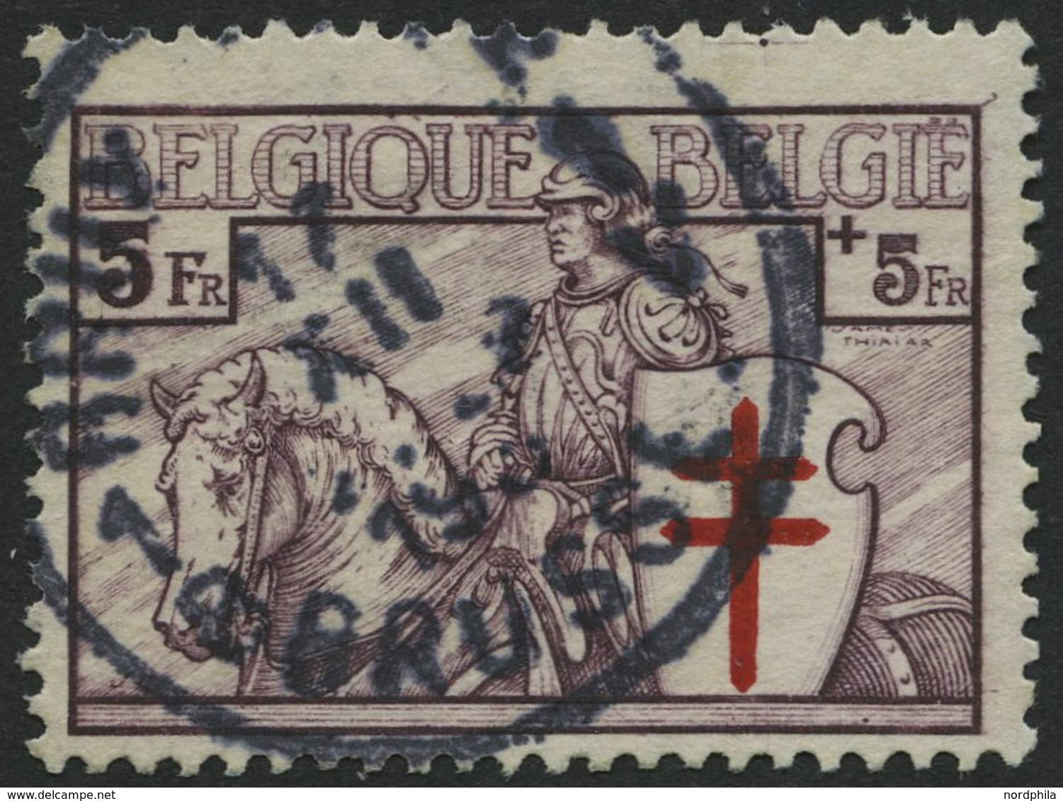 BELGIEN 392 O, 1934, 5 Fr. TBC, Pracht, Mi. 120.- - Otros & Sin Clasificación