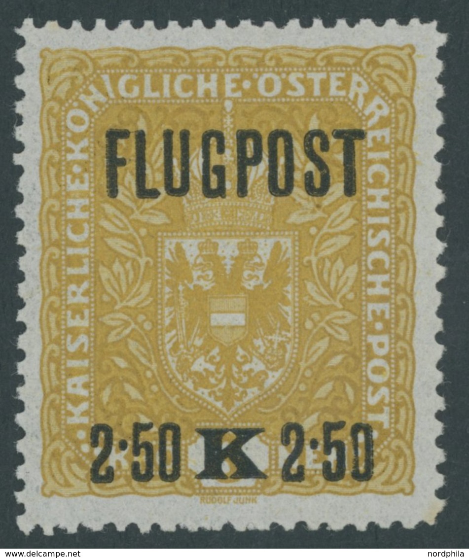 ÖSTERREICH 1867-1918 226xIC **, 1918, 2.50 Kr. Auf 3 Kr. Dunkelocker/schwarz, Gezähnt L 121/2:111/2, Postfrisch, Pracht, - Andere & Zonder Classificatie