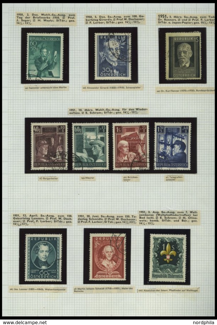 SAMMLUNGEN O,**,* , Sammlung Österreich Von 1850-1964 Im KA-BE Album, Die Ersten Jahre Schwach Vertreten, Ab 1948 Komple - Collections