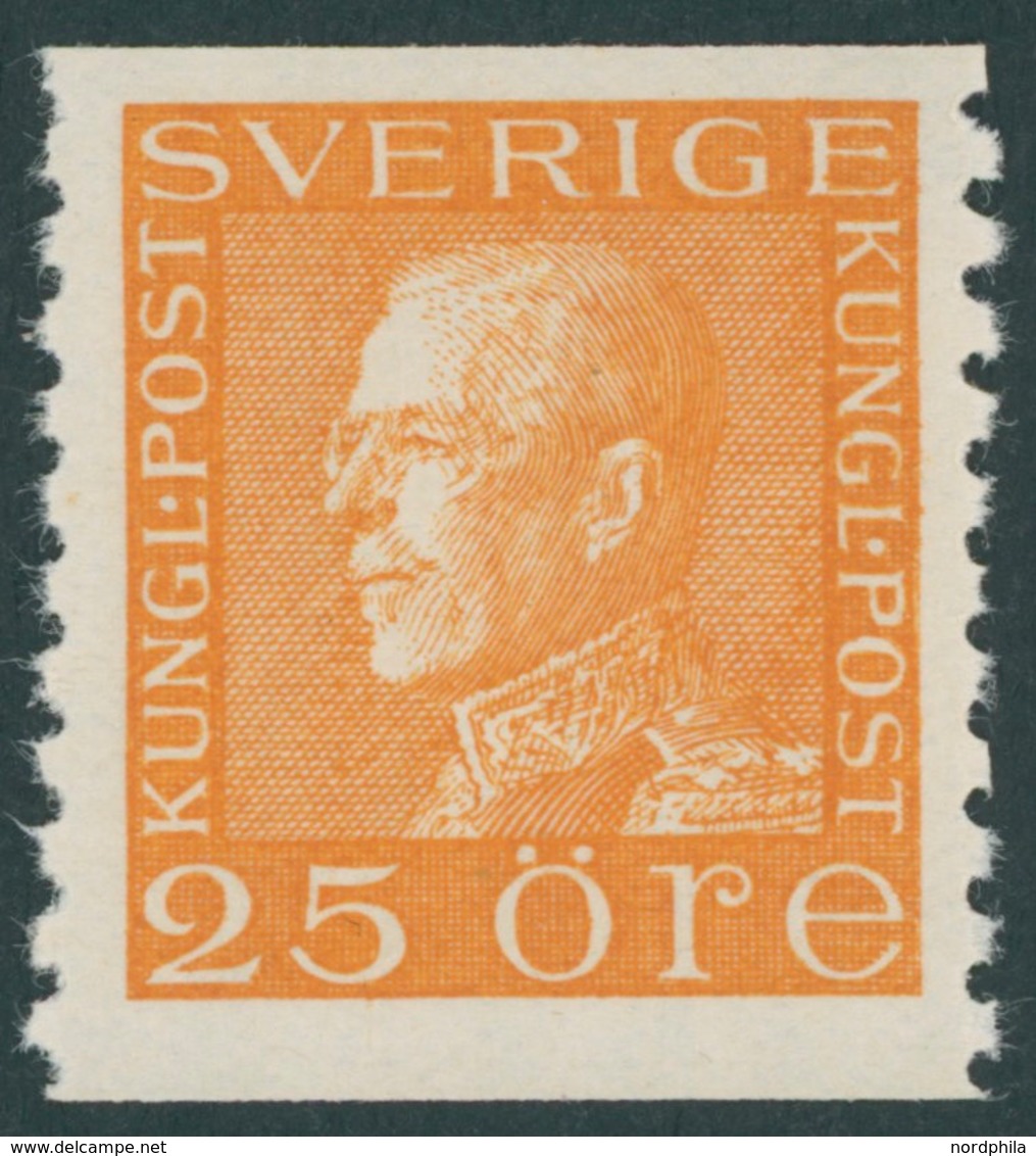 SCHWEDEN 186IIWA **, 1936, 25 Ö. Orange, Weißes Papier, Postfrisch, Pracht, Mi. 65.- - Used Stamps