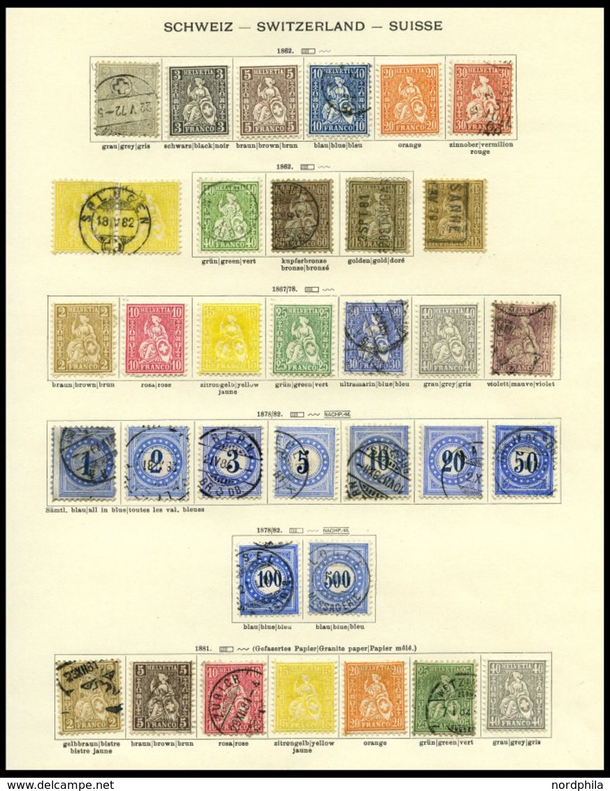 SAMMLUNGEN O,* , Alter Sammlungsteil Schweiz Von 1862-1915 Mit Einigen Guten Werten, Etwas Unterschiedlich, Besichtigen! - Collections