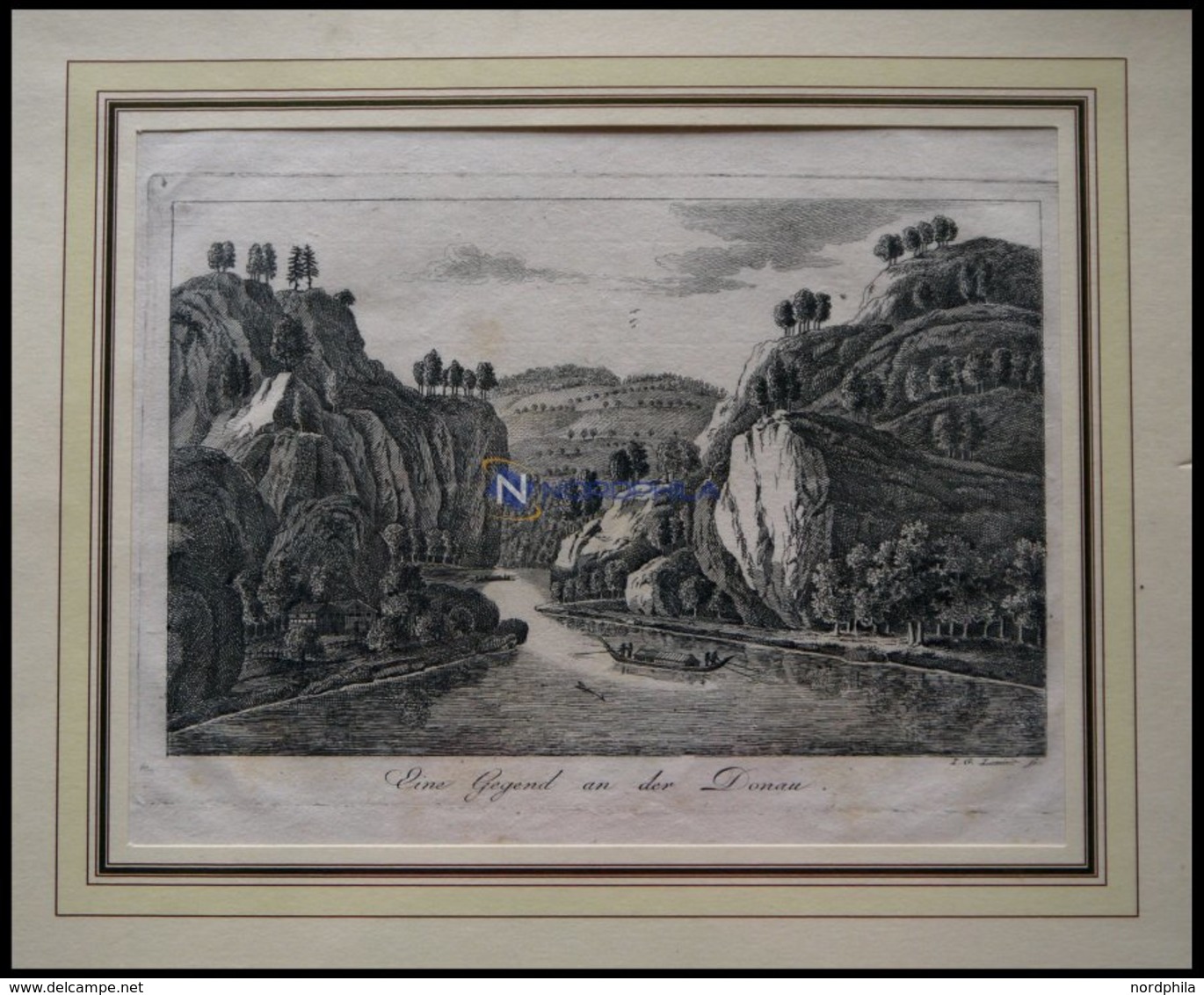 Gegend An Der Donau, Kupferstich Um 1700 - Lithographies