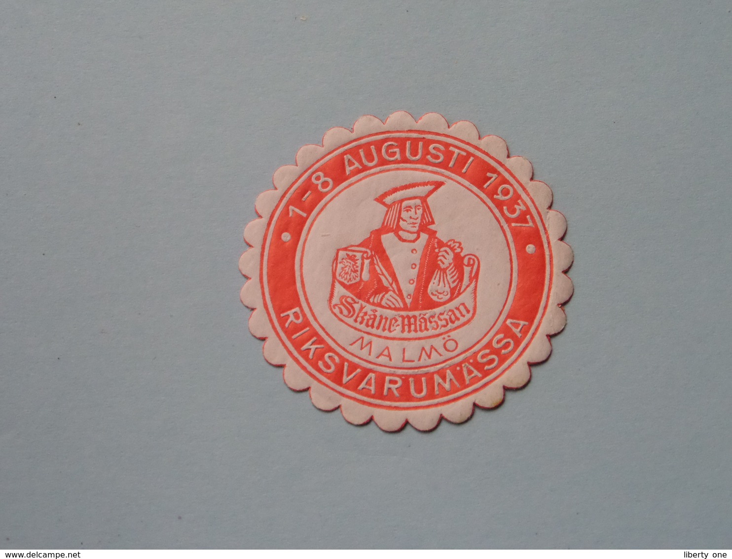 1937 RIKSVARUMASSA MALMÖ ( Sluitzegel Timbres-Vignettes Picture Stamp Verschlussmarken ) - Matasellos Generales