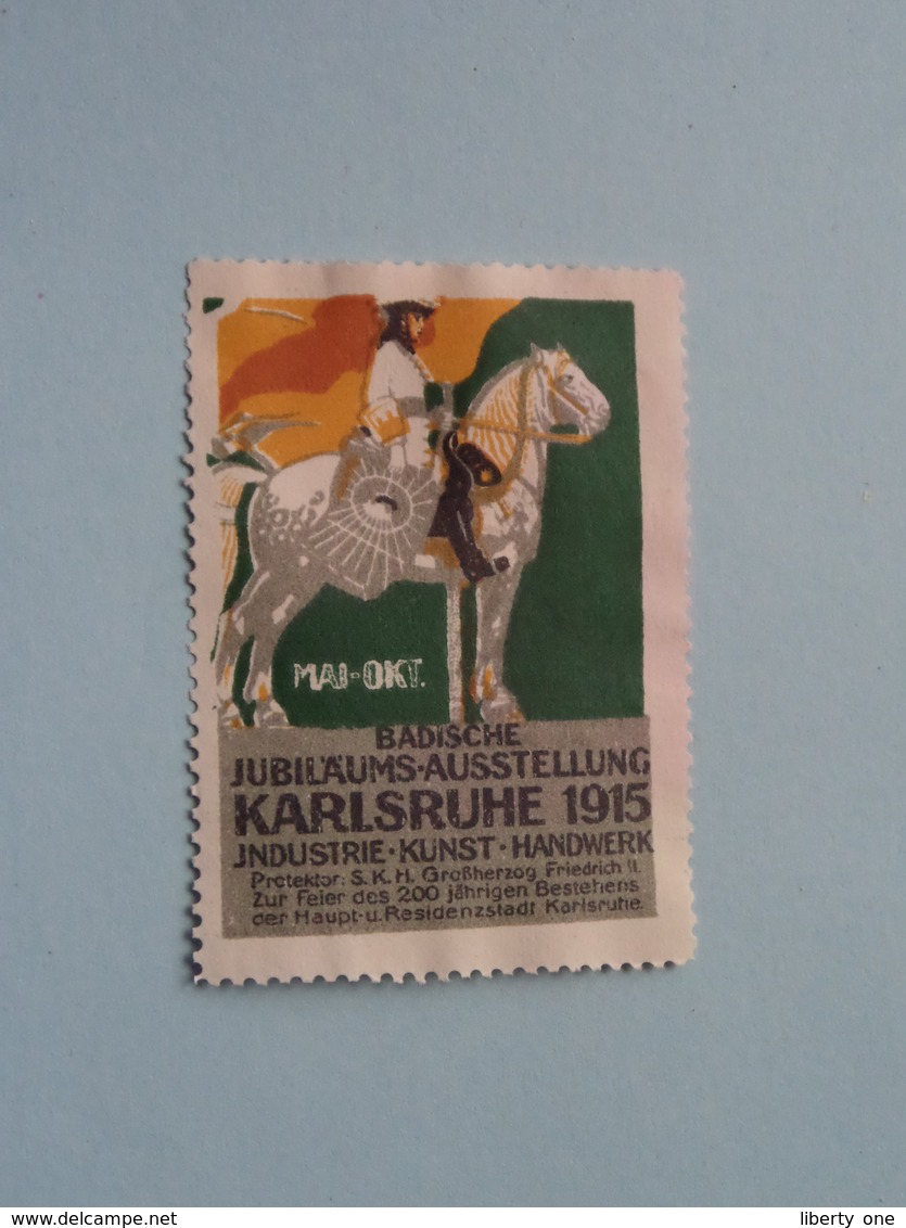 1915 KARLSRUHE Badische Ausstellung Industrie ( Sluitzegel Timbres-Vignettes Picture Stamp Verschlussmarken ) - Matasellos Generales