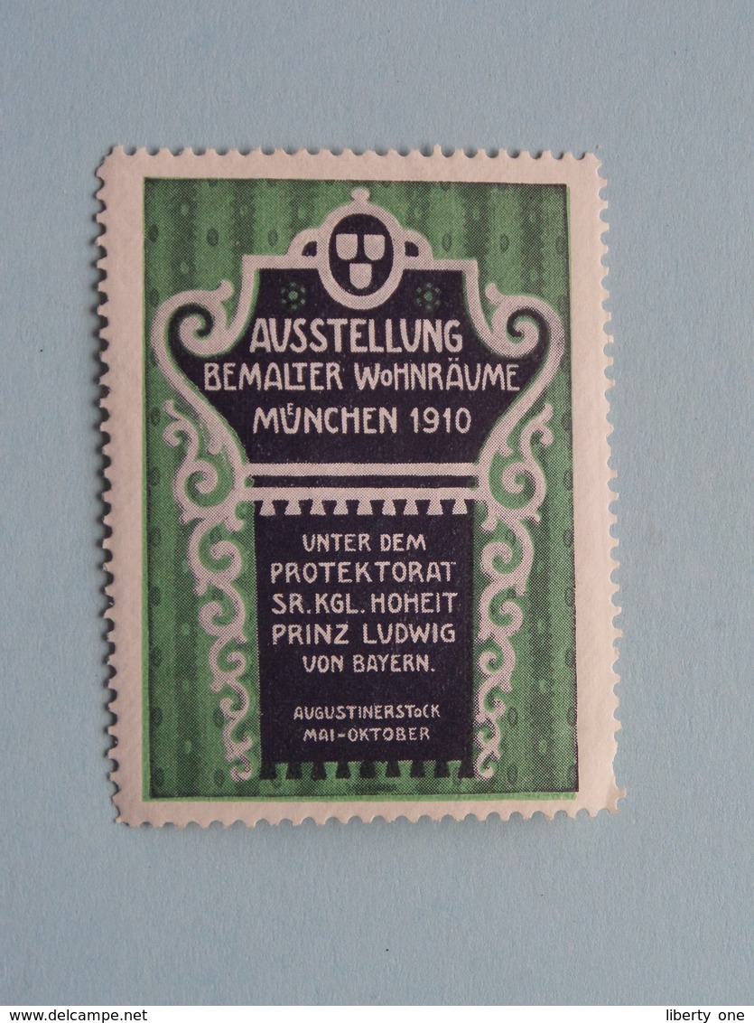 Ausstellung 1910 MÜNCHEN Bemalter Wohnraume ( Sluitzegel Timbres-Vignettes Picture Stamp Verschlussmarken ) - Matasellos Generales