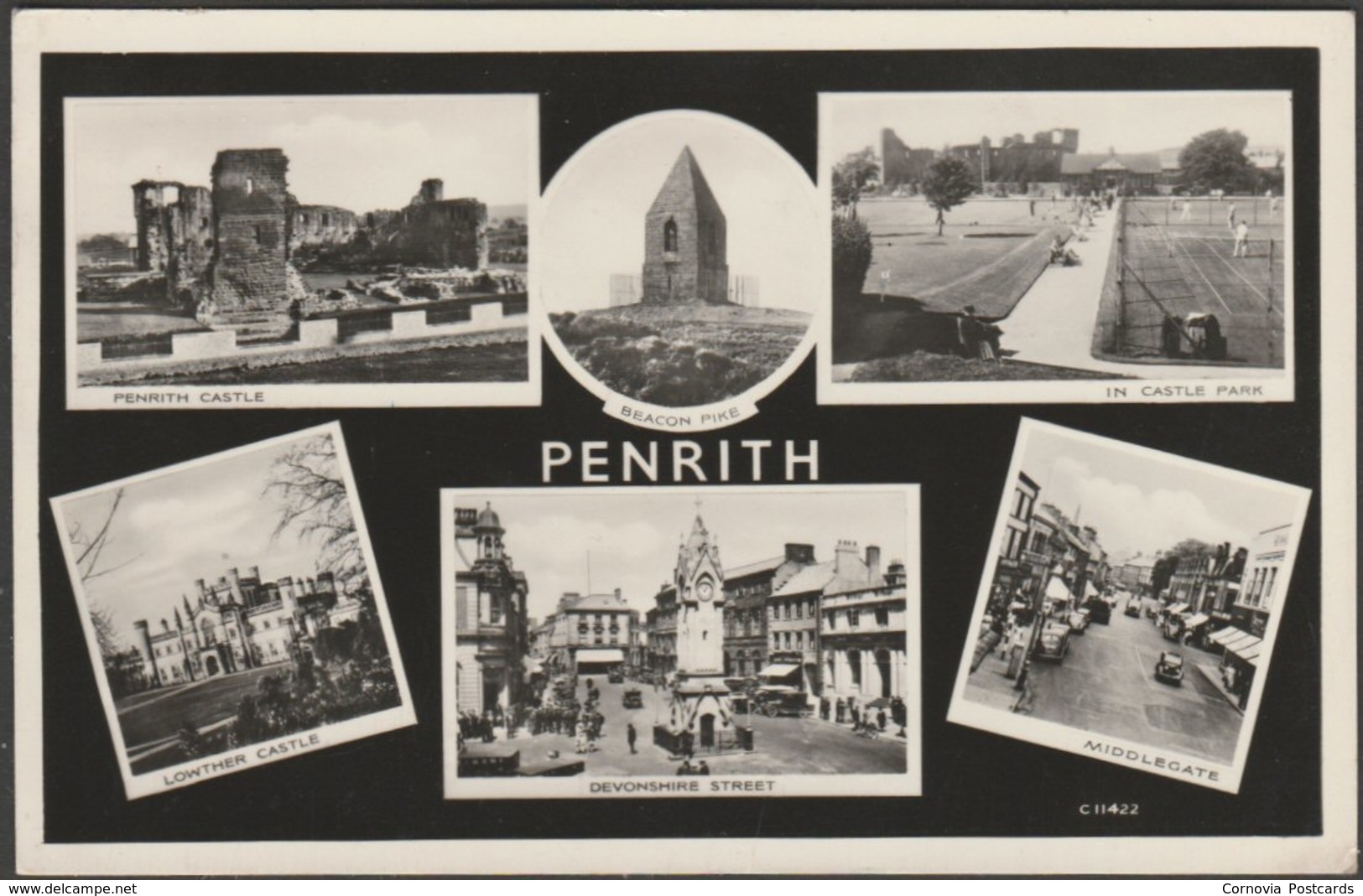 Multiview, Penrith, Cumberland, 1953 - Photoway RP Postcard - Penrith