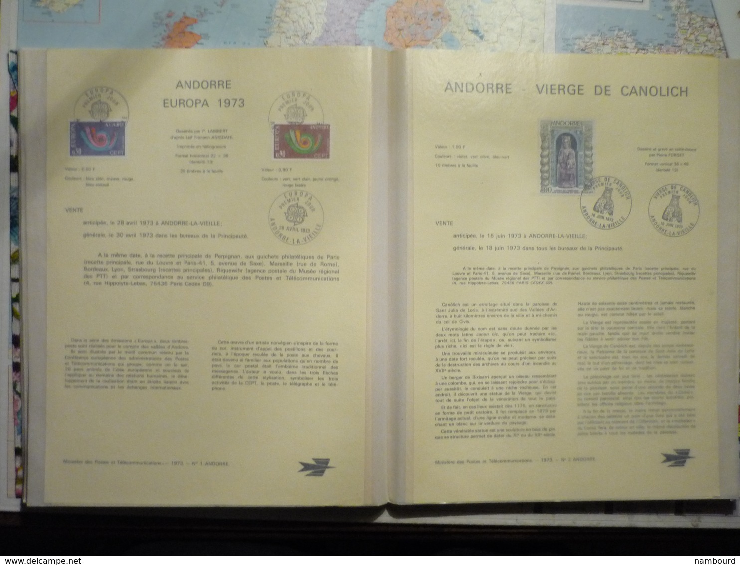 Collection De Feuillets FDC La Poste Du Club Des Amateurs D'Oblitérations Philatéliques 1972 à 1980 Dans 2 Classeurs - Brieven En Documenten