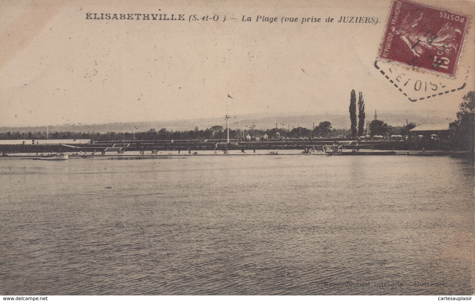 Aubergenville : Elisabethville - La Plage (vue Prise De Juziers) - Aubergenville