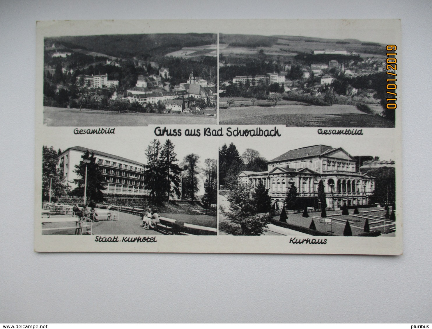 GRUSS AUS BAD SCHWALBACH , NOTOPFER 2 BERLIN   STEUERMARKE , OLD POSTCARD   , O - Bad Schwalbach