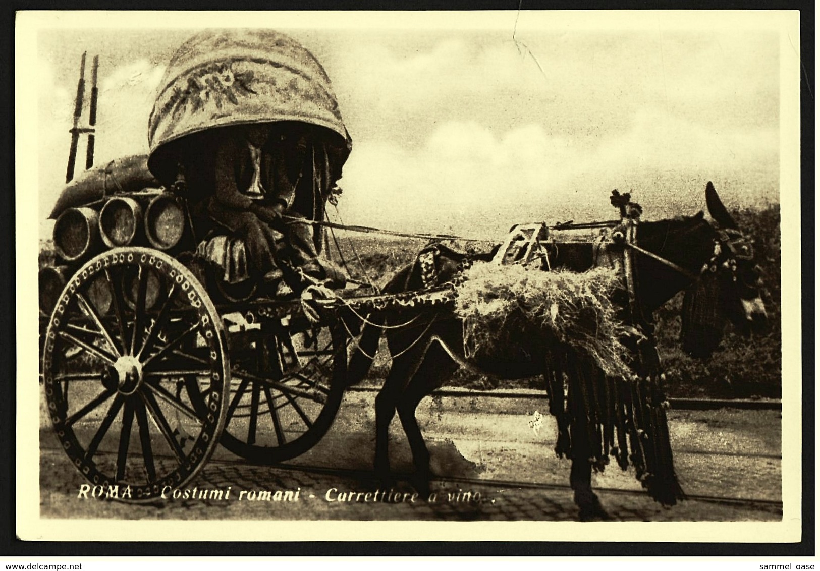 Rom / Roma  -  Costumi Romani  -  Currettiere A Vino  -  Ansichtskarte Ca.1920   (9371) - Transports