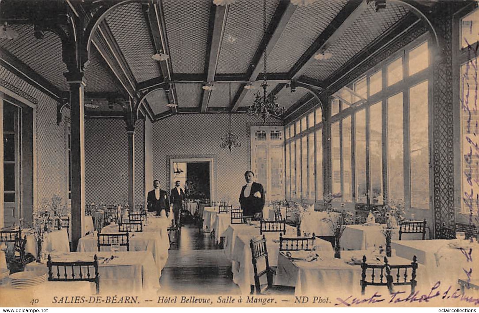 Salies De Béarn      64        Salle A Manger De L'Hôtel Bellevue       (voir Scan) - Salies De Bearn