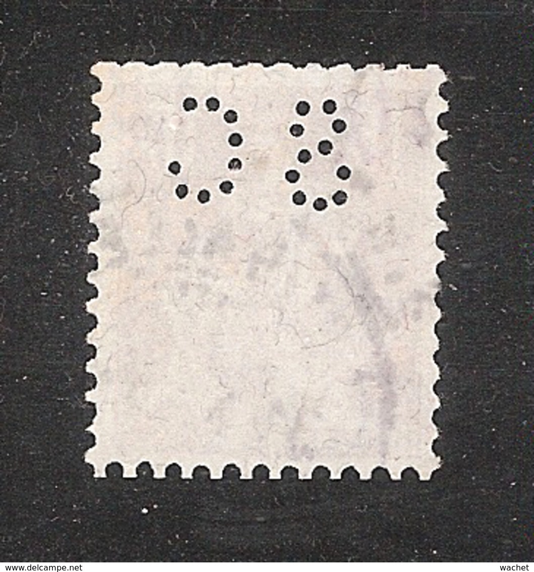 Perfin/perforé/lochung Switzerland No 105  TYPE II 1908-1933 - Hélvetie Assise Avec épée  SC - Gezähnt (perforiert)