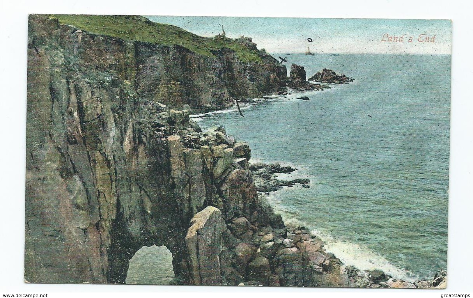 Cornwall Lands End Posted 1905 With Triangle In Purple. - Land's End