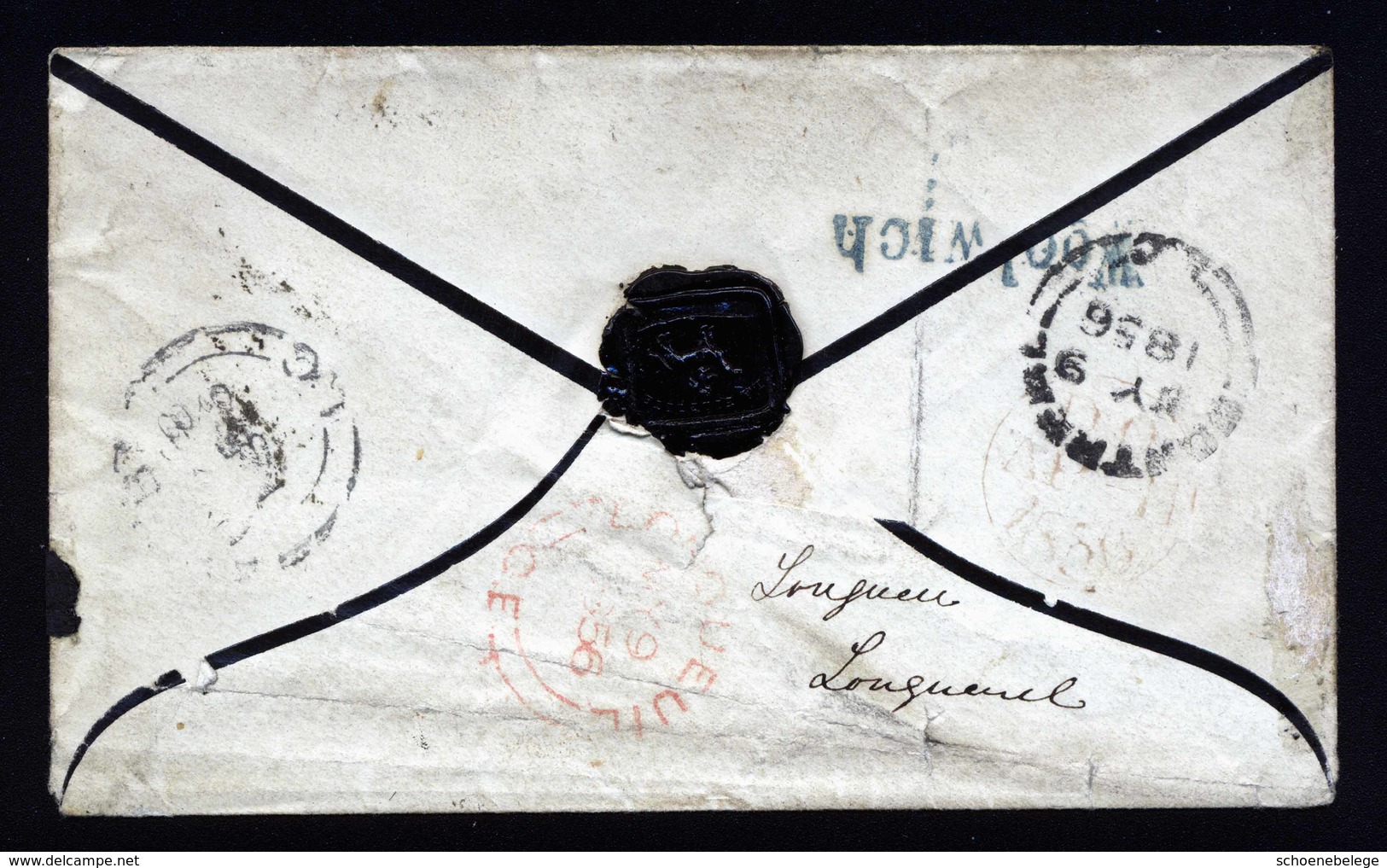 A5772) UK Grossbritannien Brief 1856 M. Mi.5 N. Canada - Covers & Documents