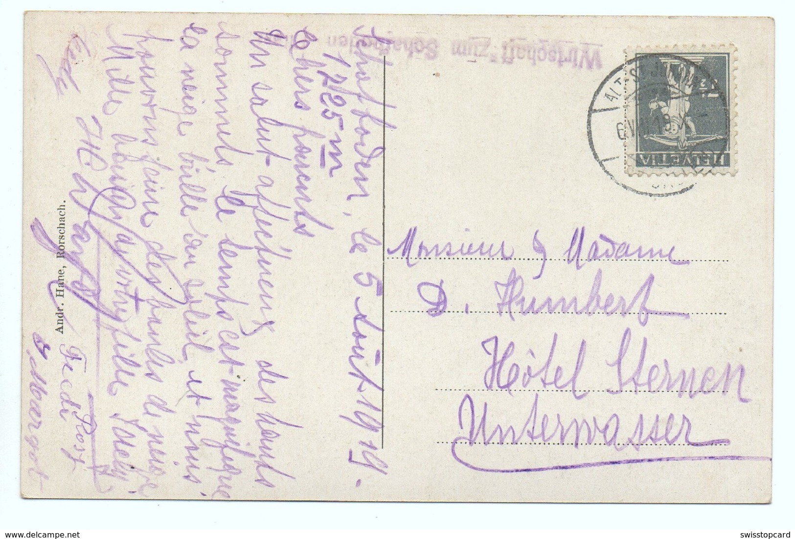 SCHWENDE Gruss Vom Schafboden Am Säntis Wirtschaft Landwirtschaft Gel. 1919 V. Alt St. Johann - Schwende