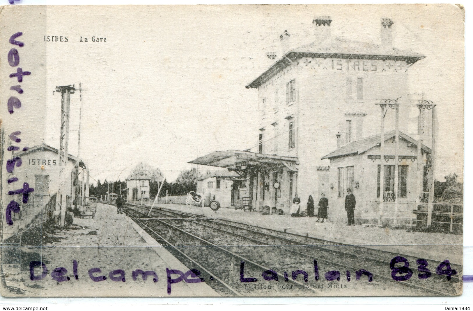 - ISTRES - ( B. Du R. ) -  La Gare, Animation, écrite, Voyagé Dans Enveloppe, BE, Scans. - Istres