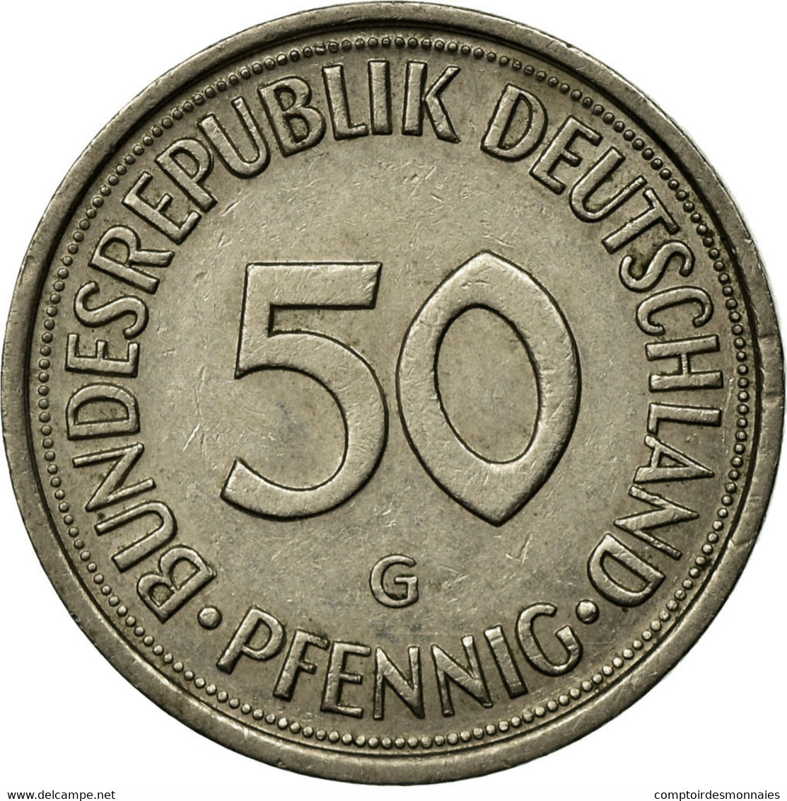 Monnaie, République Fédérale Allemande, 50 Pfennig, 1982, Karlsruhe, TTB - 50 Pfennig