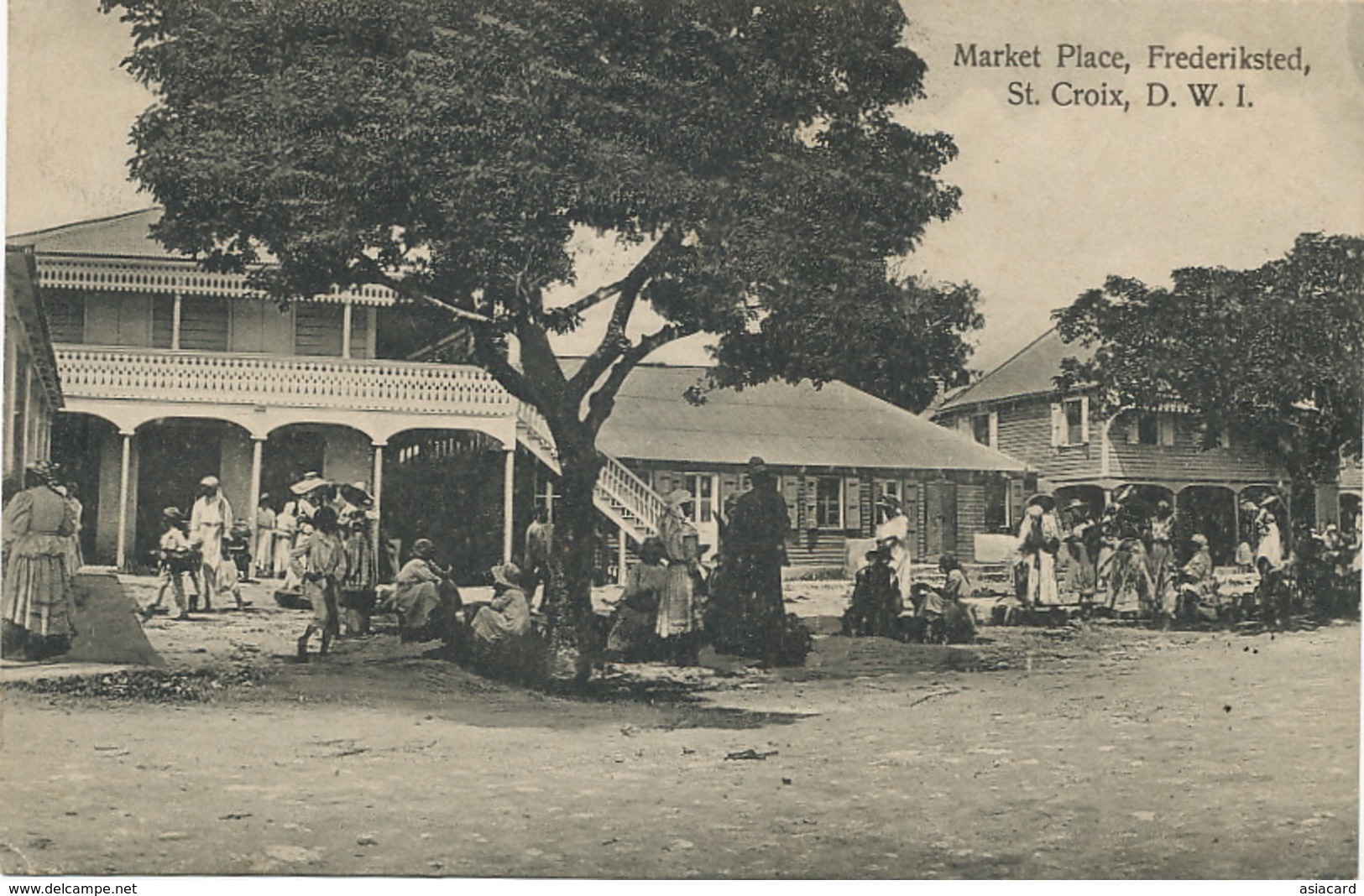 St Croix D.W.I. Dansk Vestindien Market Place Frederiksted Benjamin P. Used Stamped 1911 To  Corrombles Par Epoisses - Amerikaanse Maagdeneilanden