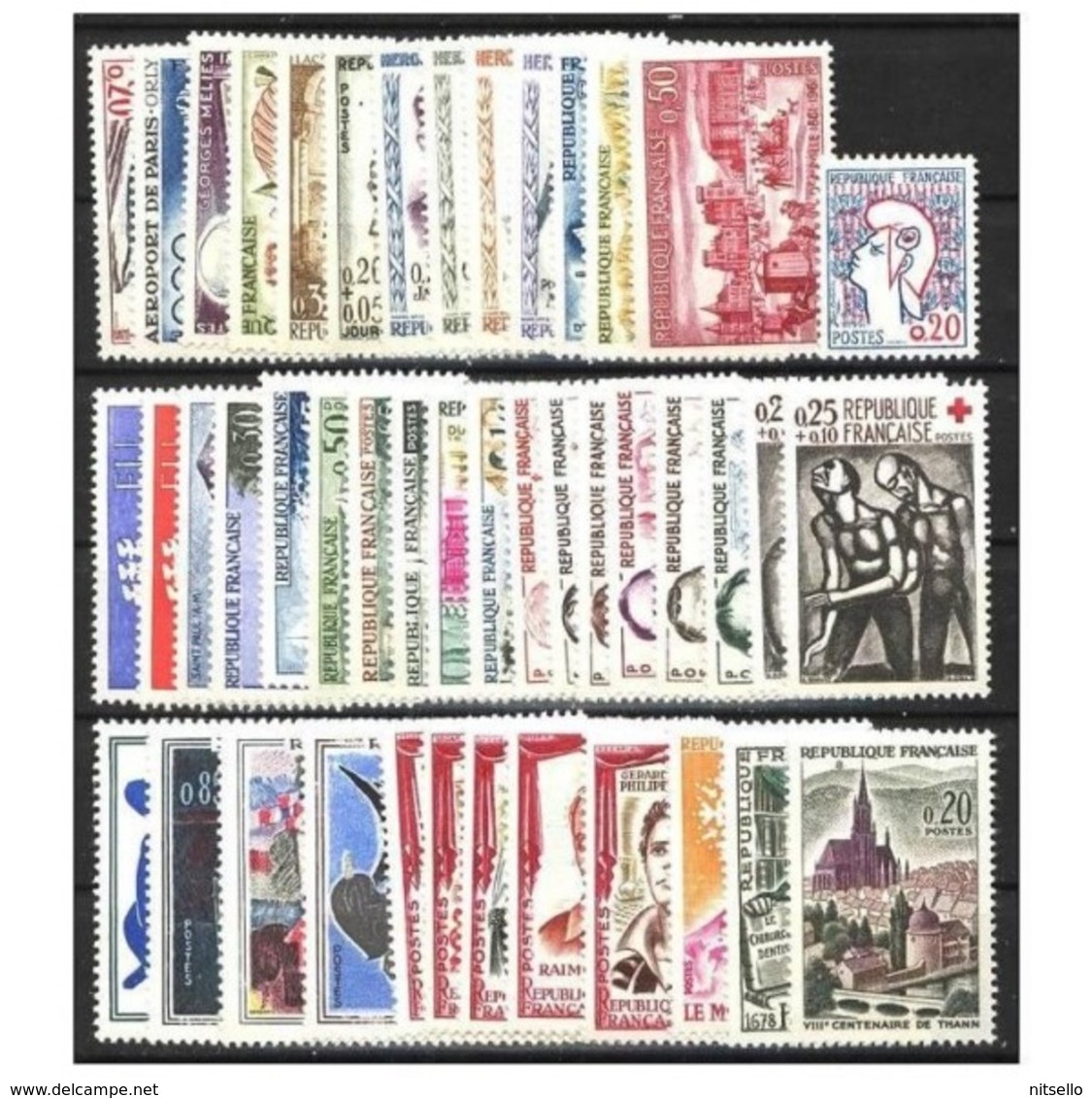 AÑOS COMPLETOS  ///  (C660) FRANCIA 1961 AÑO COMPLETO **MNH   CATALOG/COTE: 75€    ¡¡¡ OFERTA !!! - 1960-1969