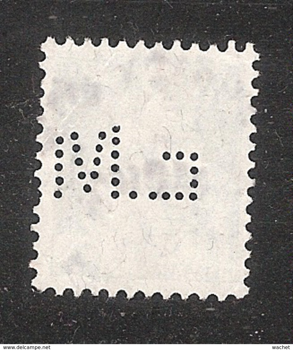 Perfin/perforé/lochung Switzerland No 103  1908-1933 - Hélvetie Assise Avec épée   E.M.  E. Muller & Cie - Perfins