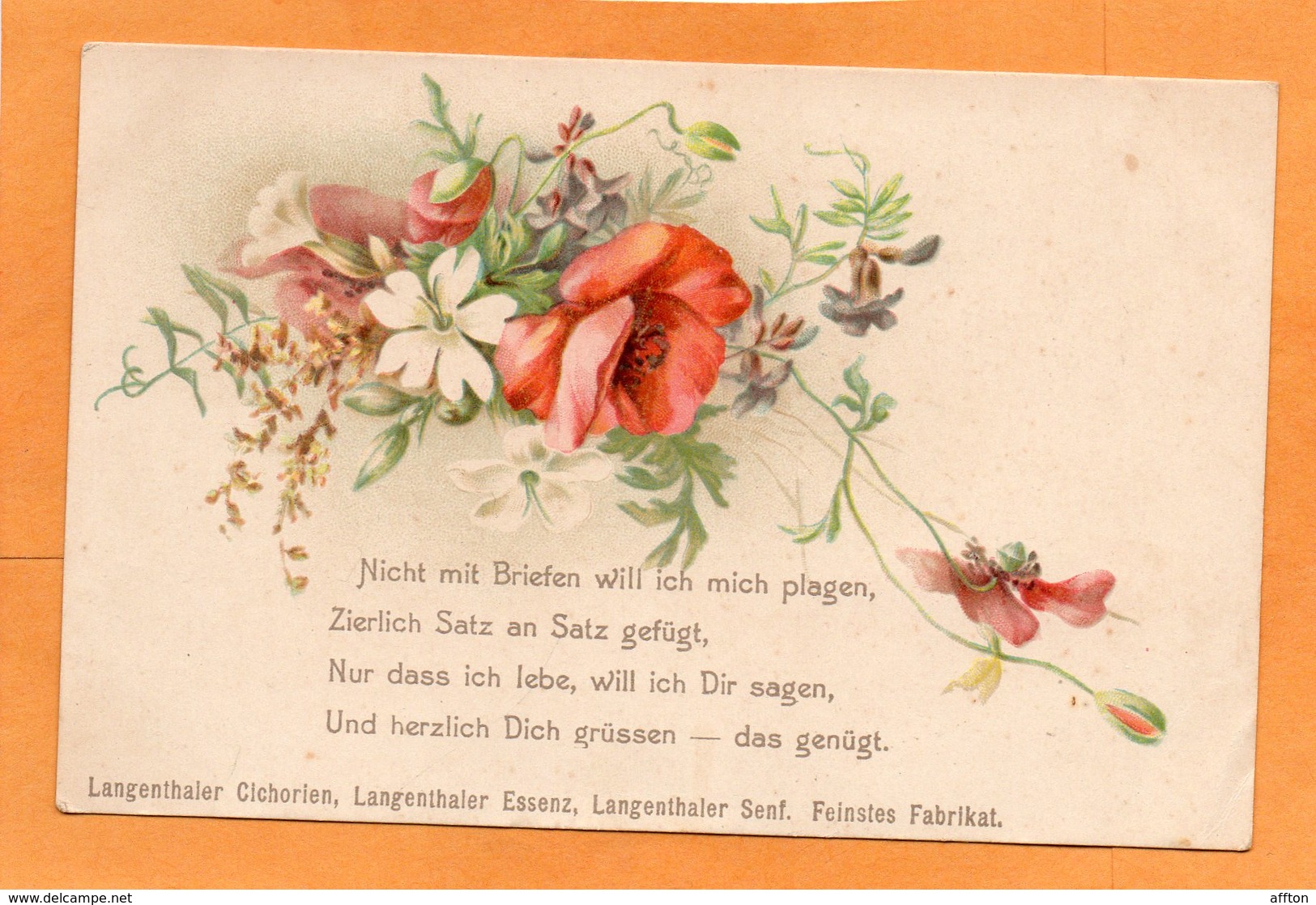 Langenthal Switzerland 1902 Potcard Advertising - Langenthal