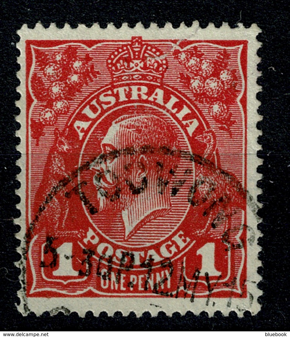 Ref 1258 - 1915 Australia KGV 1d Head Used Stamp - Rare Toowong Queensland Postmark - Gebraucht