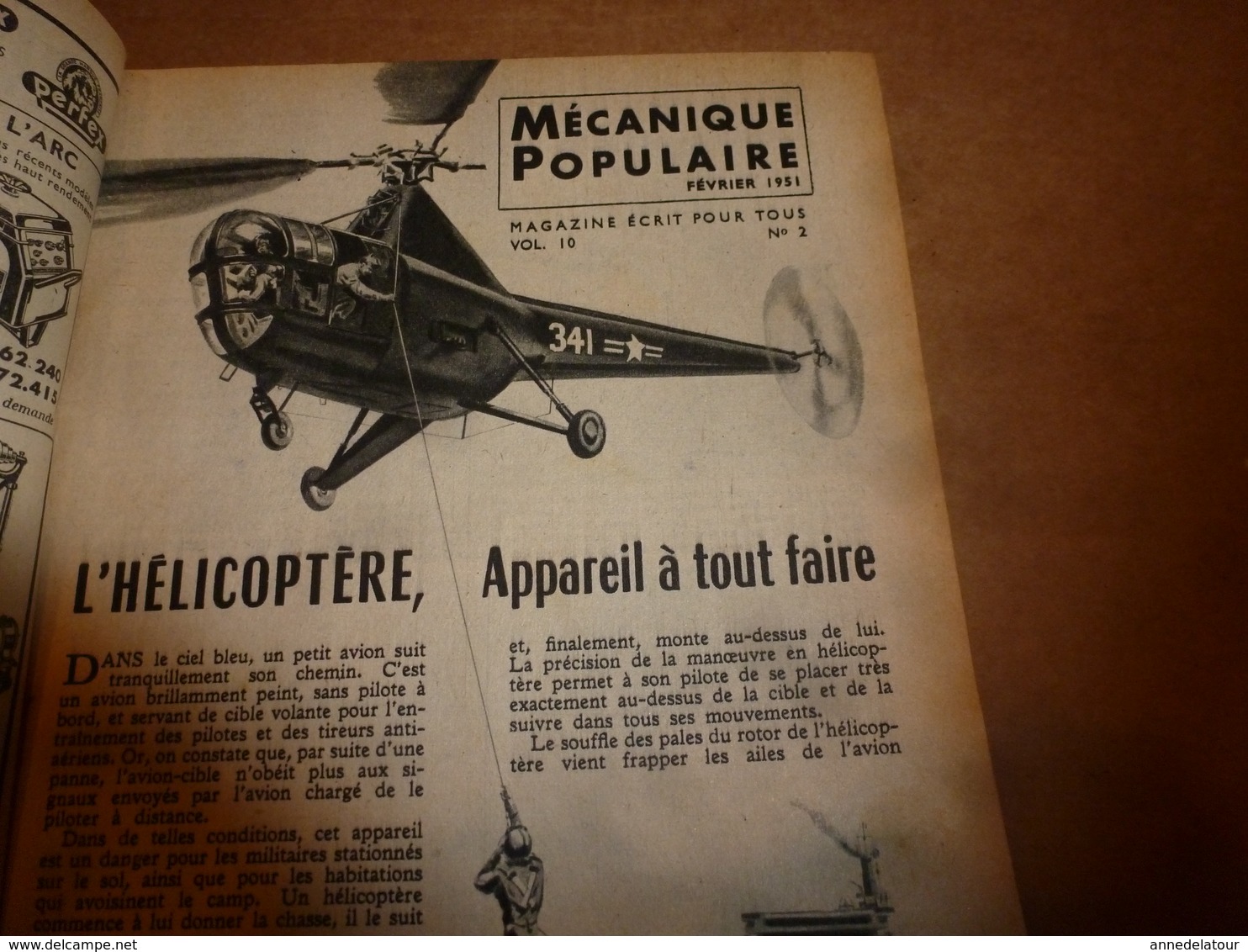 1951 MÉCANIQUE POPULAIRE:Faire une petite remorque d'enfant ;Hélicoptère à tout faire;Faire sa girouette de toit ; etc