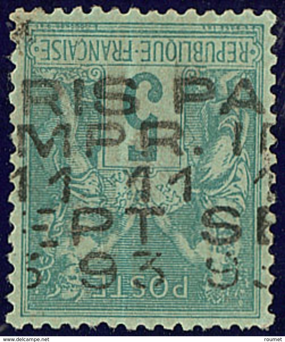 Surcharge 5 Lignes. No 15, Surcharge Horizontale Renversée 11 SEPT, Froissure, Très Frais Et Bien Centré. - TB. - R - 1893-1947