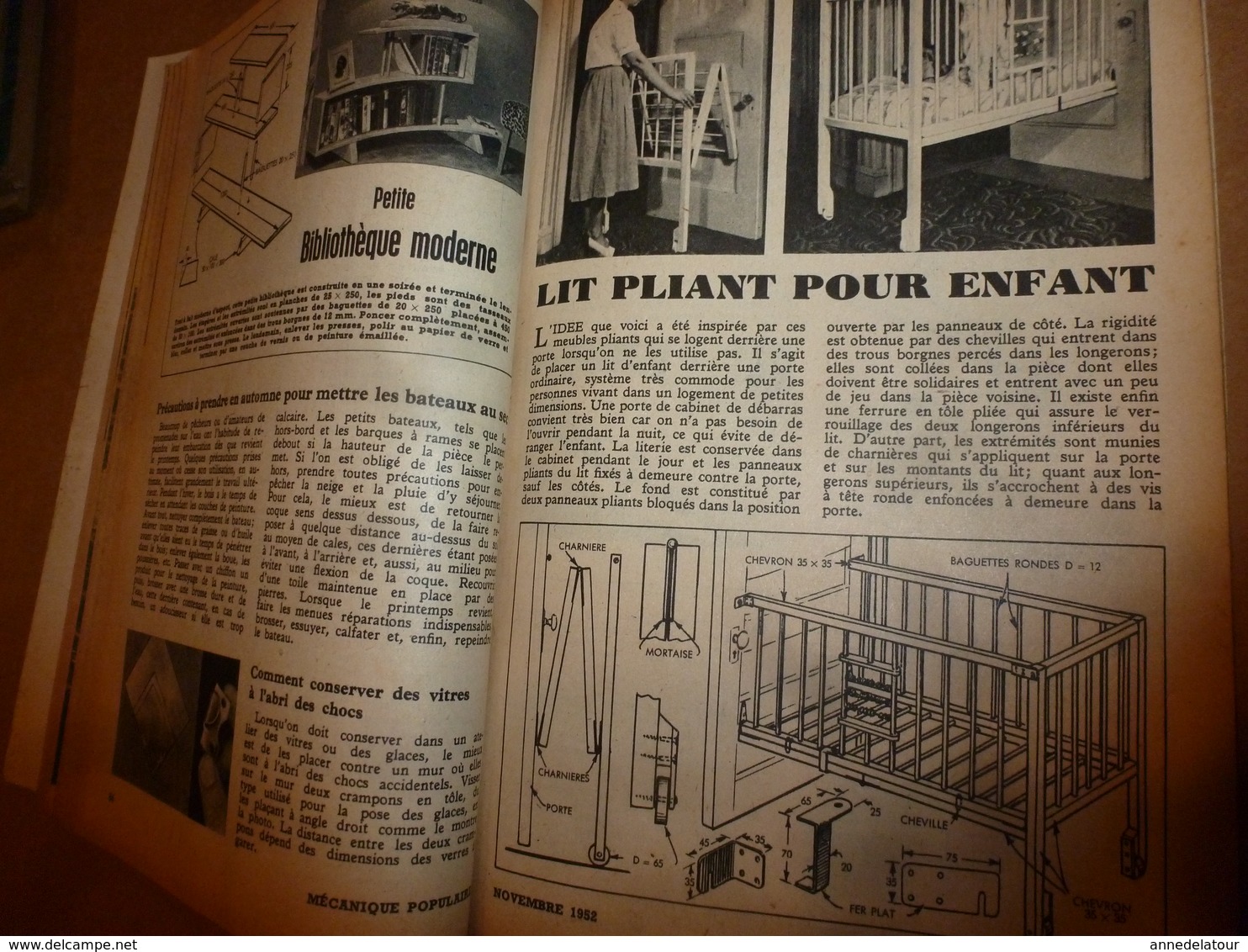 1952 MÉCANIQUE POPULAIRE:Les plantes se défendent contre les insectes;La soucoupe volante;Stop aux déperditions chal;etc