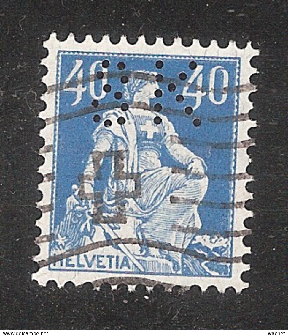 Perfin/perforé/lochung Switzerland No 169 1921-1924 - Hélvetie Assise Avec épée SK  Schweizerische Kreditanstalt - Gezähnt (perforiert)