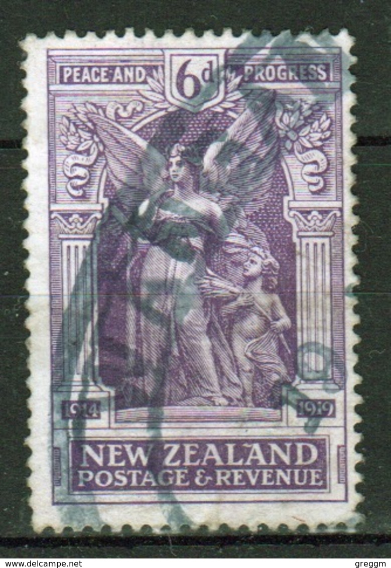 New Zealand 1920 King George V 6d Violet Stamp From The Victory Set. - Gebraucht