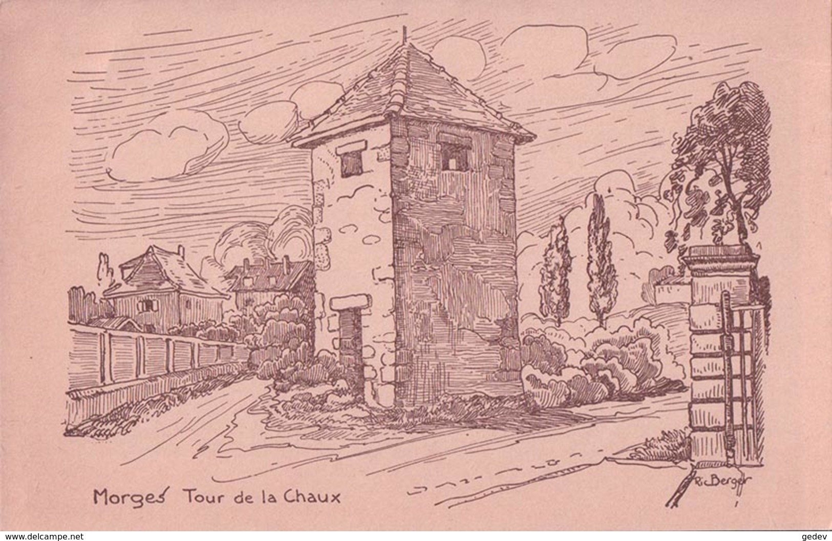 Morges, Tour De La Chaux Par Ric Berger (698) Pli - La Chaux