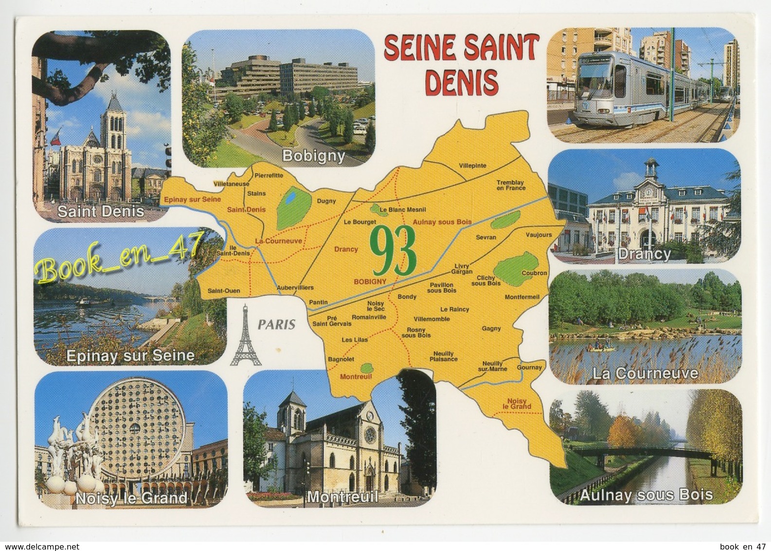{79206} 93 Seine Saint Denis , Carte Et Multivues ; Epinay Sur Seine , Noise Le Grand , Drancy , Aulnay Sous Bois - Cartes Géographiques