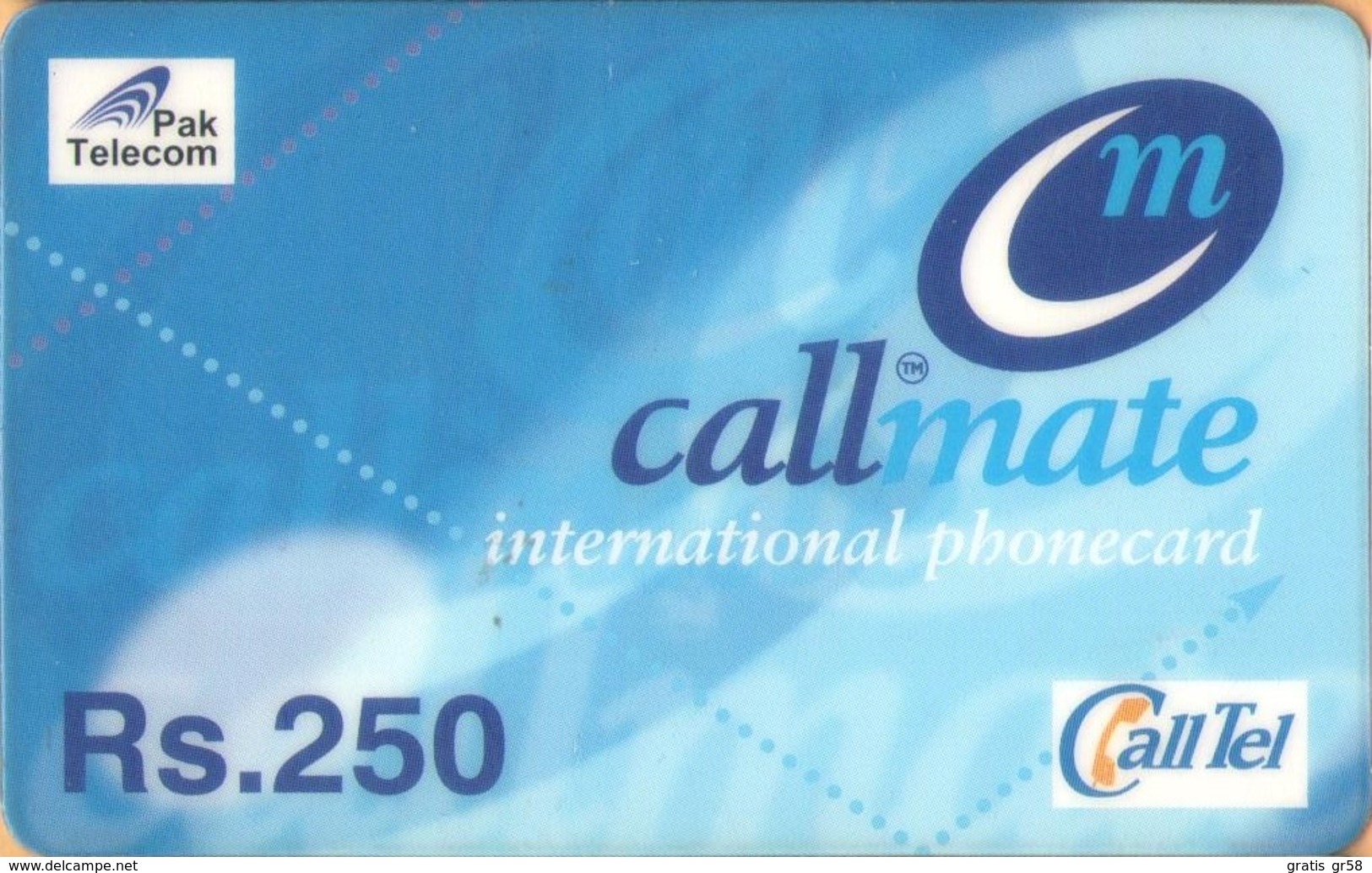 Pakistan - RCM07, Call Mate Light Blue, Remote Memory, Rs.250, Used - Pakistan