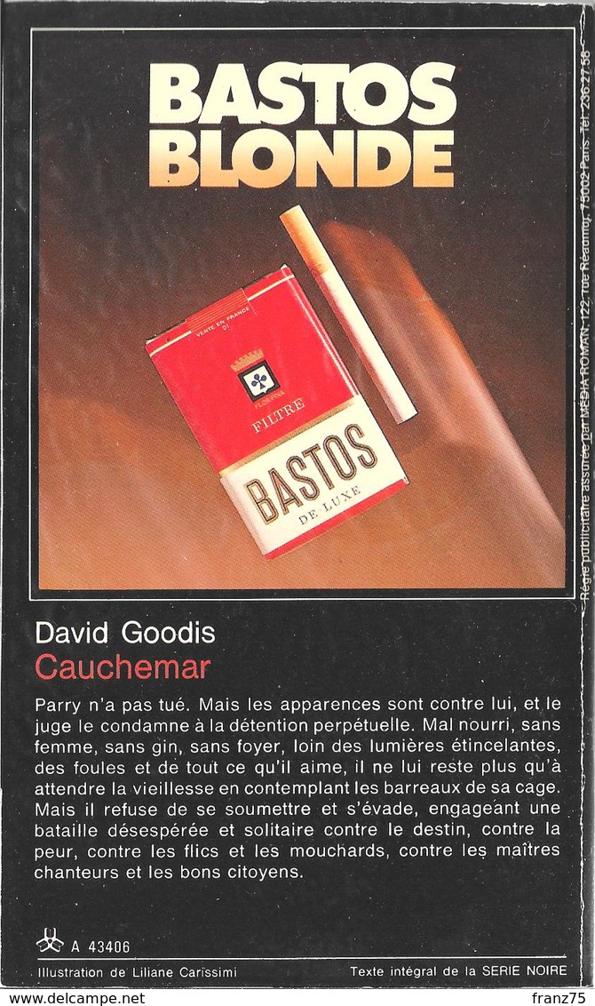 CAUCHEMAR--David GOODIS-1981-Carré Noir--TBE - NRF Gallimard