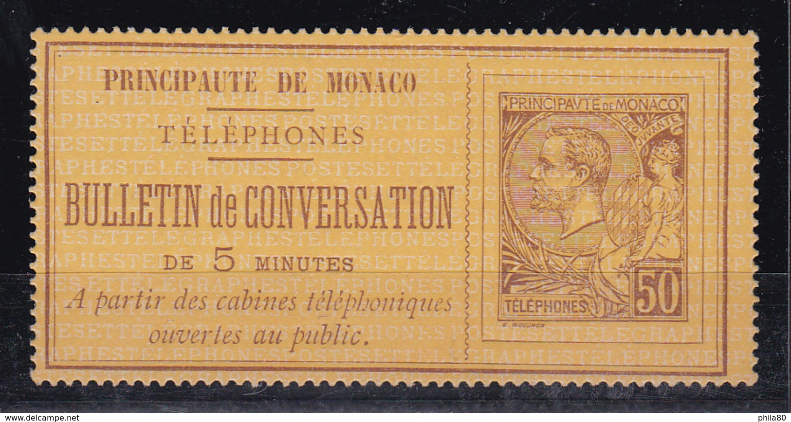 Monaco Telephone N°1* - Telefoonzegels