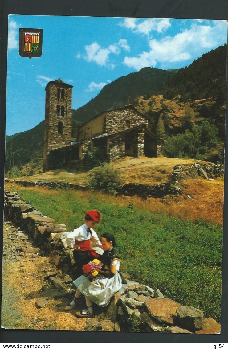 ANDORRE YVERT N°159 Oblitéré Andorre La Vieille En 1972 Au Dos D'une Carte Postale  - Lx2708 - Storia Postale