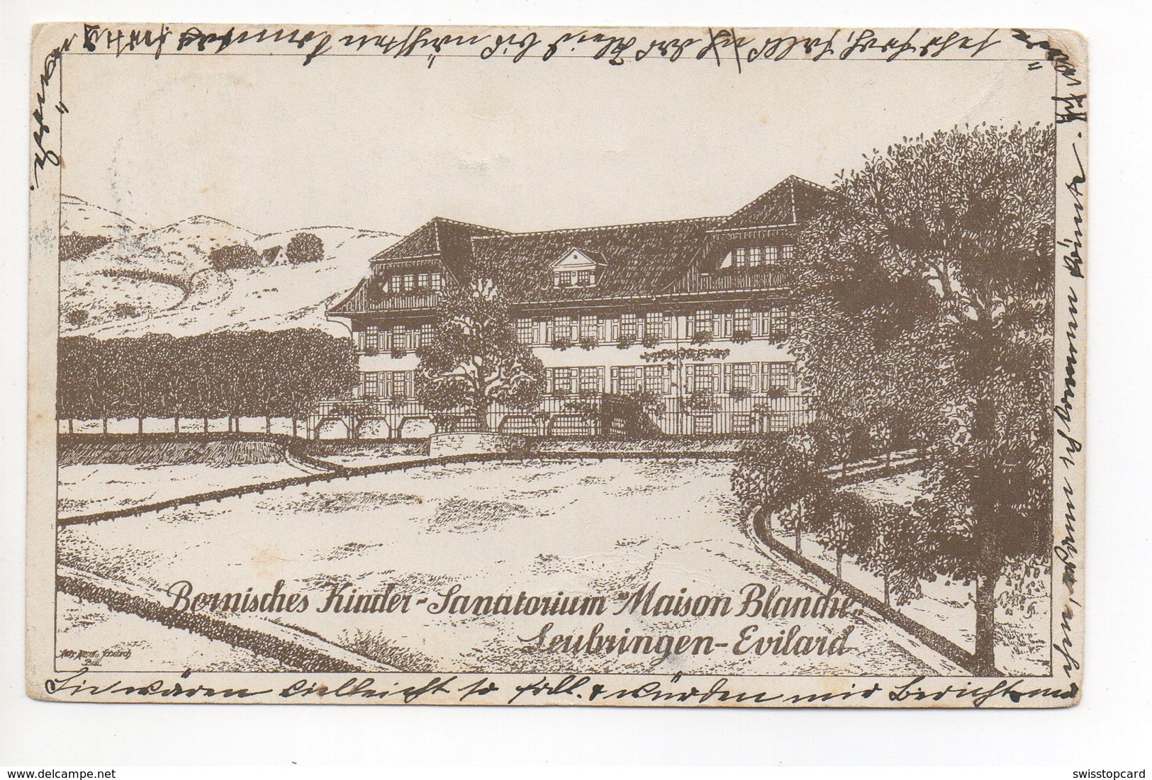 Litho LEUBRINGEN-EVILARD Sanatorium - Evilard