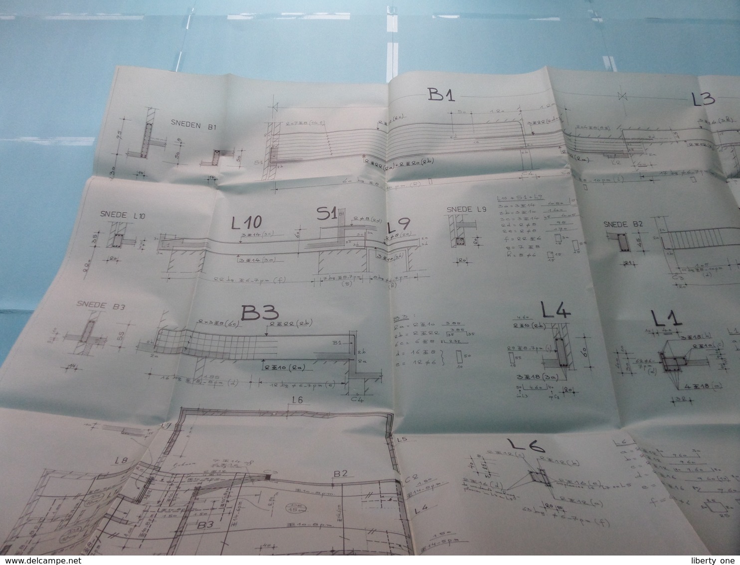 HAMME - BIESBOSLAAN > WOONHUIS Plan 1 > Schaal 2 & 5 Cm.p.m. ( Zie/voir Photo > Arch. Van Den Branden ) Anno 1975 ! - Architectuur