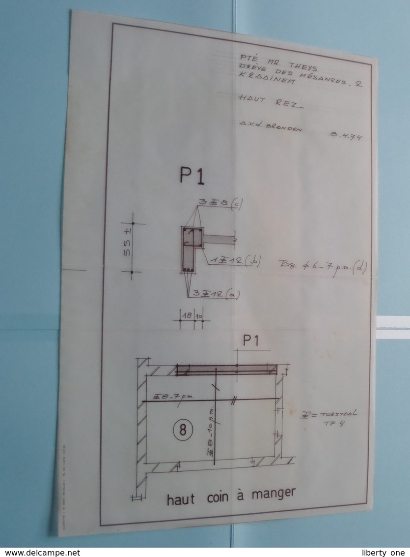 KRAAINEM Drève Des Mésanges 2 > Plan + Docu  ( Zie Foto's > Arch. G Bossuyt - W. Buelens ) Anno 1973 ! - Architektur