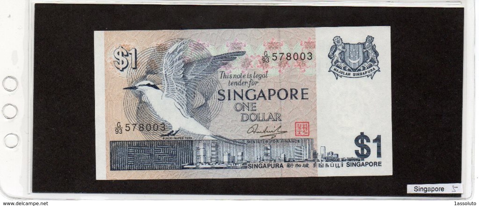 Banconota Singapore 1 Dollar - Singapour