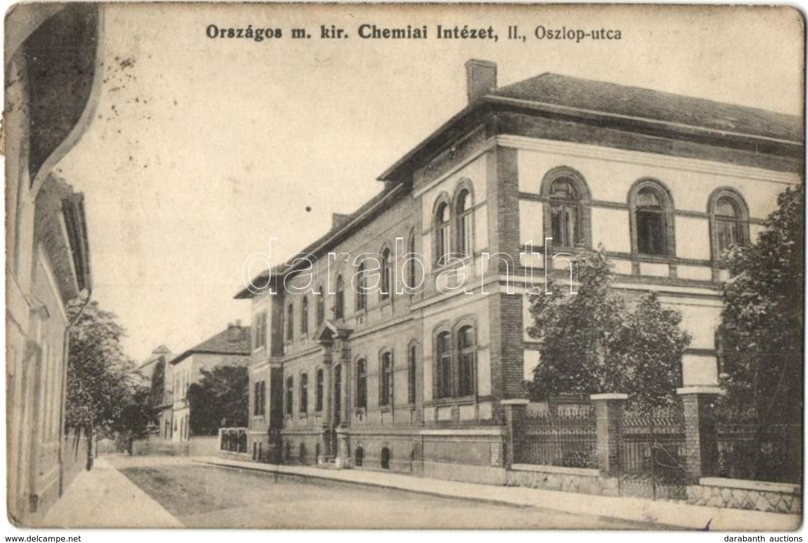 T2/T3 1926 Budapest II. Oszlop Utca (ma Keleti Károly Utca), Országos M. Kir. Chemiai (Kémiai) Intézet (fl) - Unclassified