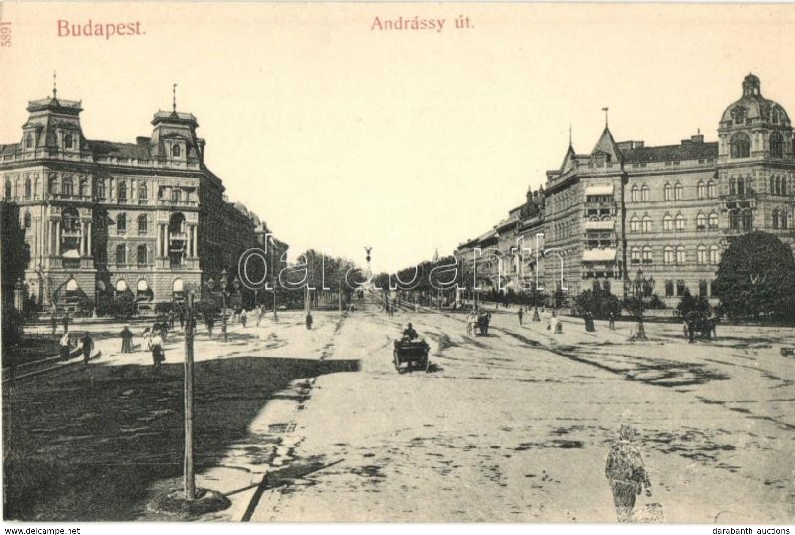 ** T1/T2 Budapest VI. Andrássy út. Taussig A. 5891. - Ohne Zuordnung